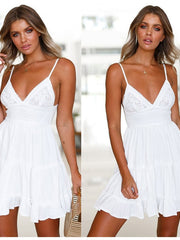 Load image into Gallery viewer, Bohemian Spaghetti Strap Deep V-Neck Dress
