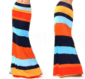 High Waist Long Skirts Printed Pattern