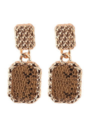 Load image into Gallery viewer, Leather Snake Print Drop Earrings

