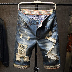 Men's Ripped Jean Shorts