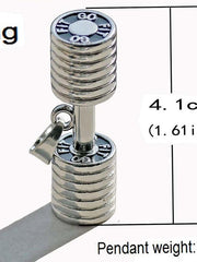 Load image into Gallery viewer, Dumbbell Pendant Fitness Necklace - vendach
