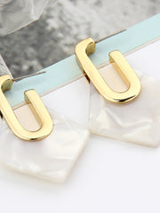 Load image into Gallery viewer, Vintage Acrylic Geometric Earrings
