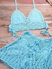 Load image into Gallery viewer, Crocheted Halter Top and Skirt Set

