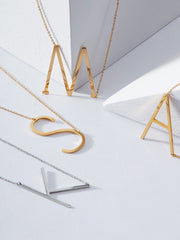 Load image into Gallery viewer, Letter Pendant Necklace
