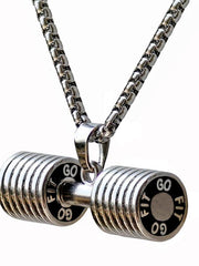 Load image into Gallery viewer, Dumbbell Pendant Fitness Necklace - vendach
