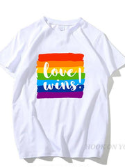 Load image into Gallery viewer, Pride LGBT Rainbow Cotton T Shirts - vendach
