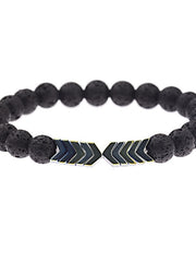 Load image into Gallery viewer, Sacred Arrow Lava Stone Bracelet
