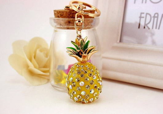 Pineapple Crystal Keychain or Purse/Bag Pendant