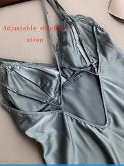 Load image into Gallery viewer, Lace Satin Nightgown
