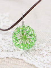 Load image into Gallery viewer, Handmade Resin Floral Pendant Necklace
