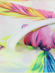 Load image into Gallery viewer, Short Sleeved Chiffon Blouse with Feathers
