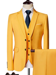 Load image into Gallery viewer, Slim Fit Tuxedos 3Pcs Set (Jacket+Pants+Vest)
