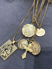 Load image into Gallery viewer, Vintage 4 Set Separable Chain w/ Multi Pendants
