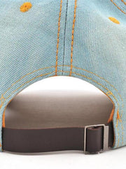 Load image into Gallery viewer, Women&#39;s Denim Baseball Cap Diamonds &amp; Embroidery w/ Flowers
