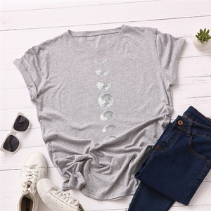 Moon Print T Shirt