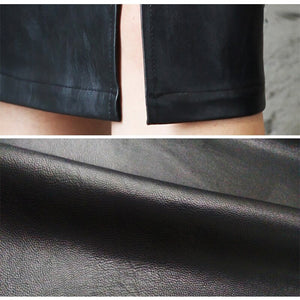 Leather-Like Pencil Skirt