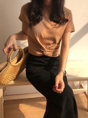 Load image into Gallery viewer, Front Knot T-shirts
