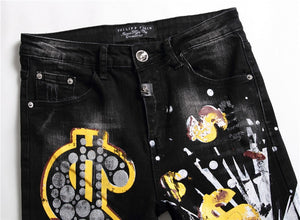 Graphic Print Jeans