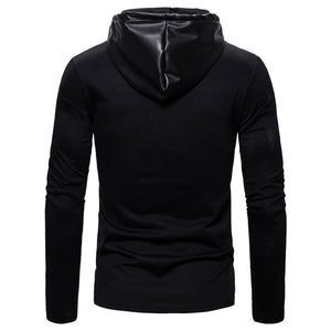 Faux Leather Hoodie