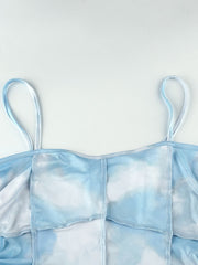 Load image into Gallery viewer,  Tie Dye Ruched Summer Dress 
