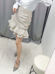 Load image into Gallery viewer, Polka dot High-waisted Skirt
