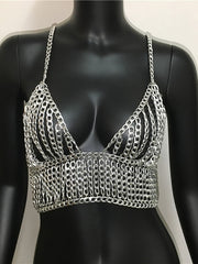 Load image into Gallery viewer, Chain Crop Top &amp; Bottom
