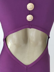 Load image into Gallery viewer, Back Button Decor Dress
