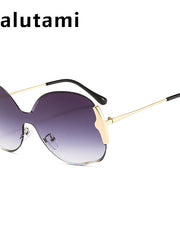 Load image into Gallery viewer, Rimless One Piece Metal Frame Women&#39;s Sunglasses
