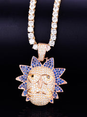 Load image into Gallery viewer, Iced Out Face Pendant &amp; Chain
