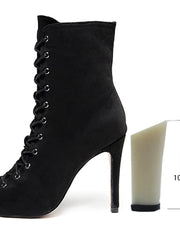 Load image into Gallery viewer, Peep-Toe Lace Up Heels
