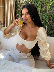 Load image into Gallery viewer, Lantern Sleeve Top
