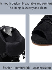 Load image into Gallery viewer, Peep-Toe Lace Up Heels
