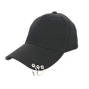 Adjustable Baseball Hat With Ring