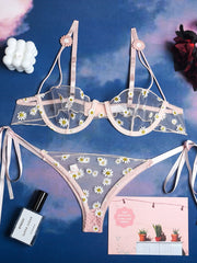 Load image into Gallery viewer, Sheer Embroidered Lingerie Set
