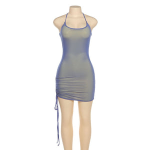 Ruched Side-Tie Bodycon Dress