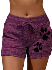 Load image into Gallery viewer, Drawstring Paw Print Shorts
