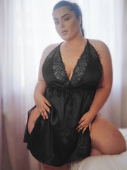 Load image into Gallery viewer, Sleeveless V-neck Lace Sexy Nightdress Lingerie
