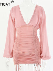 Load image into Gallery viewer, Bodycon Ruffle Dress
