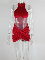 Load image into Gallery viewer, Hollow Out Velvet Mini Dress
