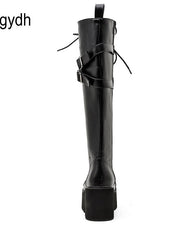 Load image into Gallery viewer, Chunky Heel Knee High Boots
