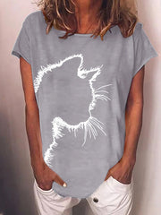 Load image into Gallery viewer, Cat Silhouette T-Shirt
