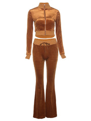 Load image into Gallery viewer, Long Sleeve Top &amp; Flare-Leg Pants
