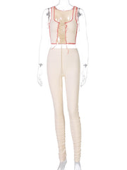 Load image into Gallery viewer, Front Lace-Up Top &amp; Pants

