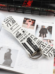 Load image into Gallery viewer,  Unisex Canvas Belts Letters Printed D Ring Double Buckle 
