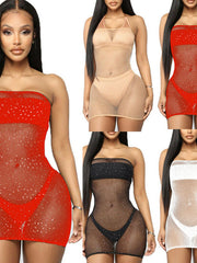 Load image into Gallery viewer, Sheer Sequin Cover Dress
