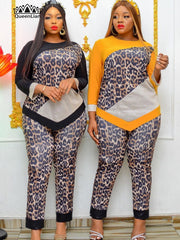 Load image into Gallery viewer, Leopard Print Two-Piece Set

