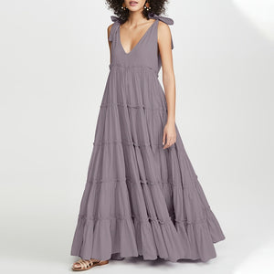 V-Neck Ruffles Sundress