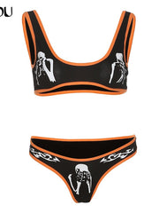 Load image into Gallery viewer, Skeleton Print Bikini
