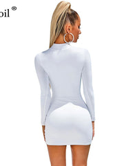 Load image into Gallery viewer, Ruched Bodycon Mini Dress Women 
