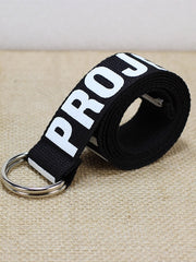 Load image into Gallery viewer,  Unisex Canvas Belts Letters Printed D Ring Double Buckle 
